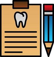 diseño de icono de vector de informe dental