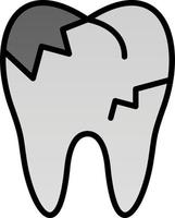 diseño de icono de vector de dientes cariados