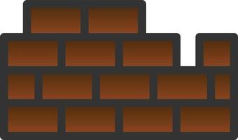 Brickwall Vector Icon Design