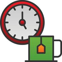 diseño de icono de vector de tiempo de té