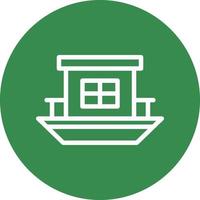 Houseboat Vector Icon Design