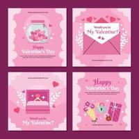 Valentine's Social Media Template vector