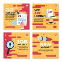 Job Vacancy Social Media Template vector