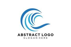 Abstract water wave splash logo symbol and icon design. vector