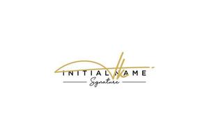 Initial IK signature logo template vector. Hand drawn Calligraphy lettering Vector illustration.