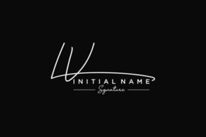 Initial LV signature logo template vector. Hand drawn Calligraphy lettering Vector illustration.