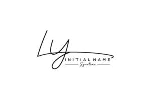 Initial LY signature logo template vector. Hand drawn Calligraphy lettering Vector illustration.
