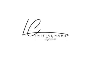 Initial LC signature logo template vector. Hand drawn Calligraphy lettering Vector illustration.