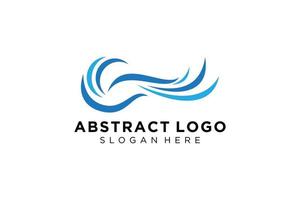 diseño de icono y símbolo de logotipo de salpicadura de onda de agua abstracta. vector