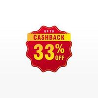 33 discount, Sales Vector badges for Labels, , Stickers, Banners, Tags, Web Stickers, New offer. Discount origami sign banner.