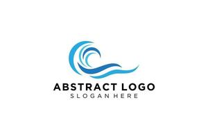 diseño de icono y símbolo de logotipo de salpicadura de onda de agua abstracta. vector