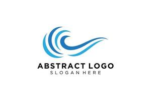 Abstract water wave splash logo symbol and icon design. vector