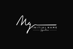 Initial MG signature logo template vector. Hand drawn Calligraphy lettering Vector illustration.