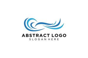 Abstract water wave splash logo symbol and icon design. vector