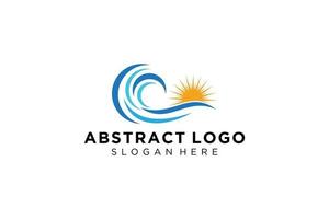 Abstract water wave splash logo symbol and icon design. vector