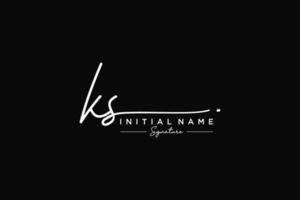 Initial KS signature logo template vector. Hand drawn Calligraphy lettering Vector illustration.