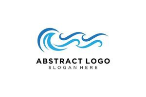 diseño de icono y símbolo de logotipo de salpicadura de onda de agua abstracta. vector