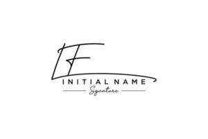 Initial LF signature logo template vector. Hand drawn Calligraphy lettering Vector illustration.