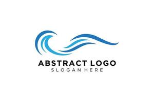 diseño de icono y símbolo de logotipo de salpicadura de onda de agua abstracta. vector