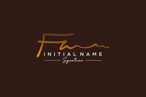 Initial FA signature logo template vector. Hand drawn Calligraphy lettering Vector illustration.