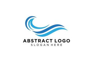 diseño de icono y símbolo de logotipo de salpicadura de onda de agua abstracta. vector