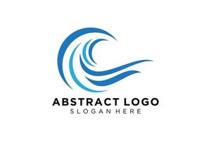 Abstract water wave splash logo symbol and icon design. vector