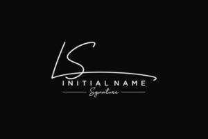 Initial LS signature logo template vector. Hand drawn Calligraphy lettering Vector illustration.