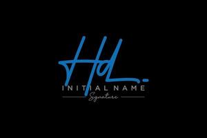 Initial HD signature logo template vector. Hand drawn Calligraphy lettering Vector illustration.