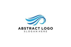 Abstract water wave splash logo symbol and icon design. vector