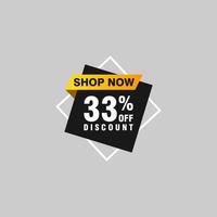 33 discount, Sales Vector badges for Labels, , Stickers, Banners, Tags, Web Stickers, New offer. Discount origami sign banner.