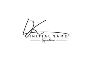 Initial LK signature logo template vector. Hand drawn Calligraphy lettering Vector illustration.