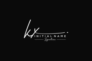 Initial KX signature logo template vector. Hand drawn Calligraphy lettering Vector illustration.