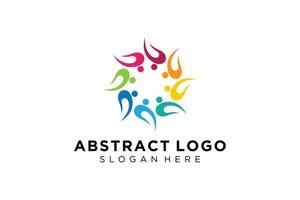 Vector abstract people and family logo collection,people icons, health logo template, care symbol.