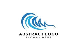 diseño de icono y símbolo de logotipo de salpicadura de onda de agua abstracta. vector