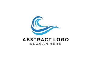 diseño de icono y símbolo de logotipo de salpicadura de onda de agua abstracta. vector