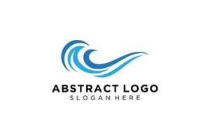 Abstract water wave splash logo symbol and icon design. vector