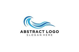 Abstract water wave splash logo symbol and icon design. vector