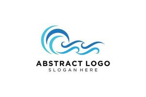 Abstract water wave splash logo symbol and icon design. vector