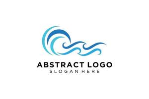 diseño de icono y símbolo de logotipo de salpicadura de onda de agua abstracta. vector