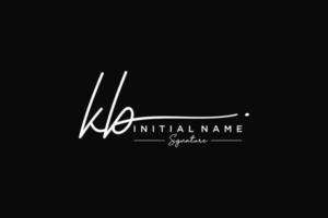 Initial KB signature logo template vector. Hand drawn Calligraphy lettering Vector illustration.