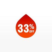 33 discount, Sales Vector badges for Labels, , Stickers, Banners, Tags, Web Stickers, New offer. Discount origami sign banner.