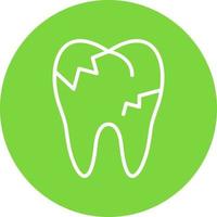 Decayed Teeth Vector Icon Design