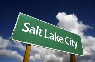 Salt Lake City Green Road Sign photo