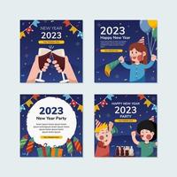 plantilla de redes sociales para evento de año nuevo vector