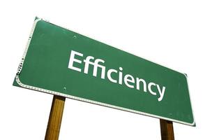 Efficiency Green Road Sign photo