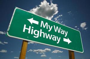 My Way, Highway Road Sign photo