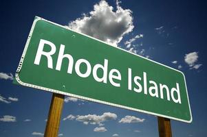 señal de tráfico de la isla de Rhode foto