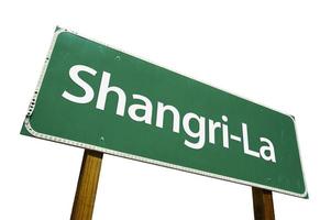 Shangri-La Green Road Sign photo