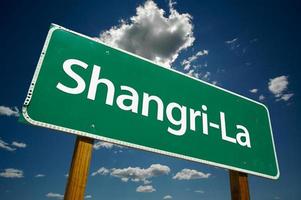 Shangri-La Green Road Sign photo