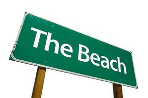 The Beach Green Road Sign photo